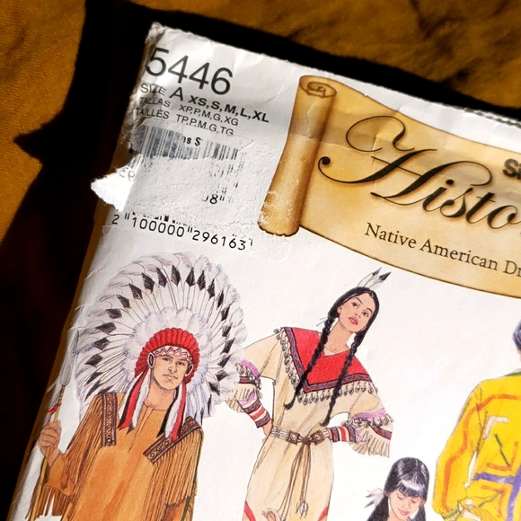 Simplicity 5446 Historic Native American Dress Sewing Pattern Uncut Schewe XS-XL - Picture 3 of 7